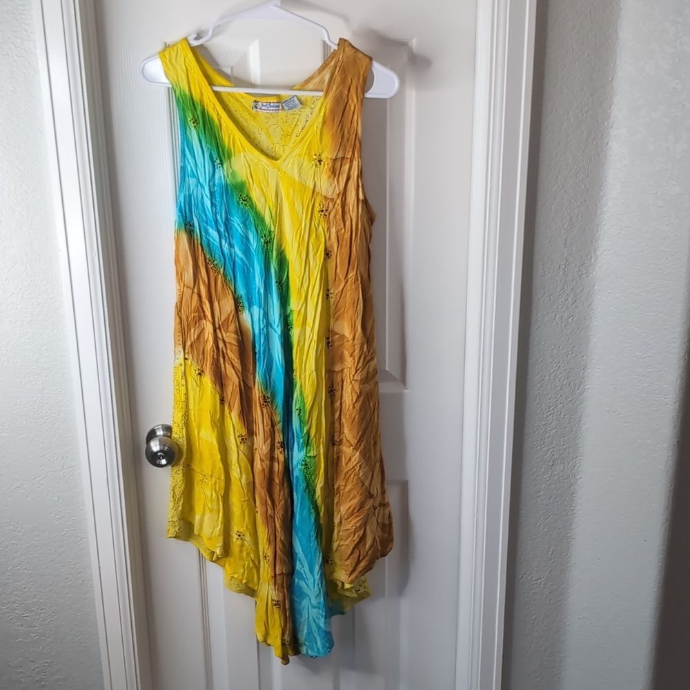 Just Cruising rayon sleeveless festival summer dress free size